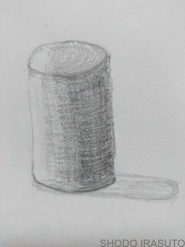 デッサン練習 円柱を描くコツをつかむ インコと書道ガールのイラスト練習 デッサン練習 円柱を描くコツをつかむ インコと書道ガールのイラスト練習